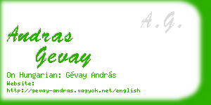 andras gevay business card